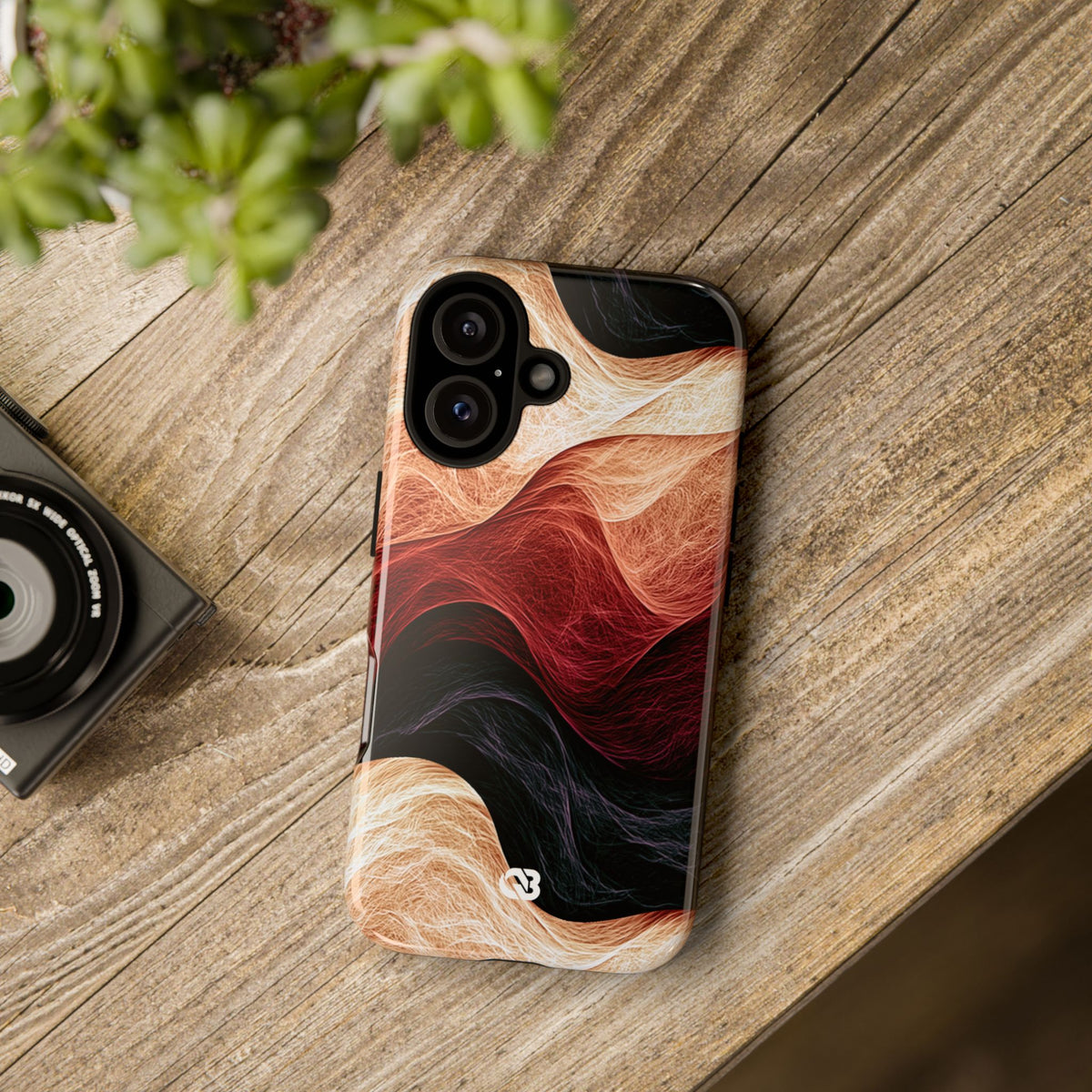 Ember Wave Dispersion · Tough Phone Case for iPhone · Red