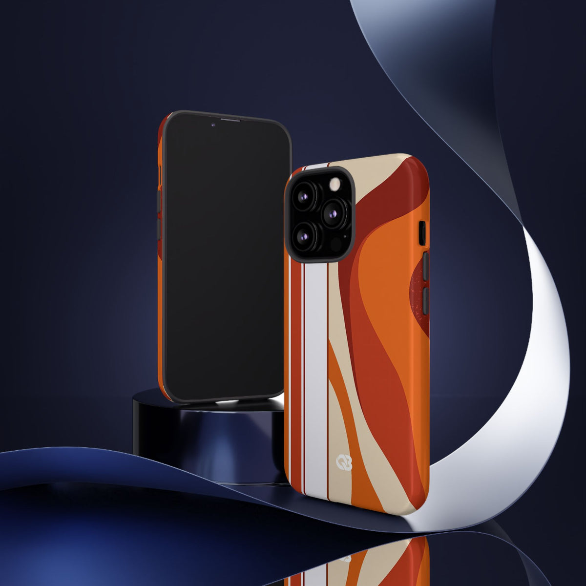 Terracotta Strata · Tough Phone Case for iPhone · Orange