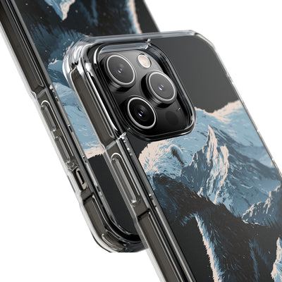 Nordic Arctic Bear · Clear Impact Magnetic Phone Case for iPhone · Black