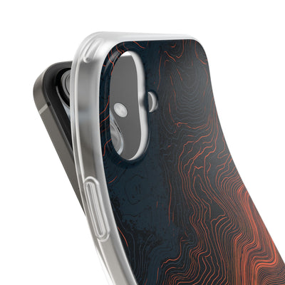 Black Lite Phone Case for iPhone - Volcanic Basalt Map