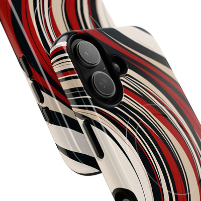 Crimson Flow Waves · Tough+ Hoesje voor iPhone · Magsafe