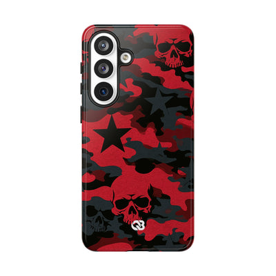 Crimson Skull Camo · Tough Phone Case for Samsung · Red