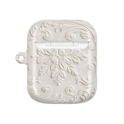 Ivory Baroque Relief · Hard Case for AirPods & AirPods Pro · White