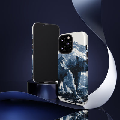 Fjord Summit Bear · Tough Phone Case for iPhone · Blue