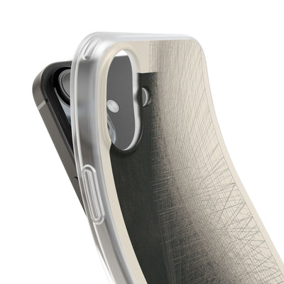 Beige Lite Phone Case for iPhone - Brutalist Graphite Grid