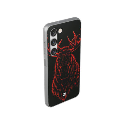 Crimson Horizon Moose · Lite Phone Case for Samsung · Black