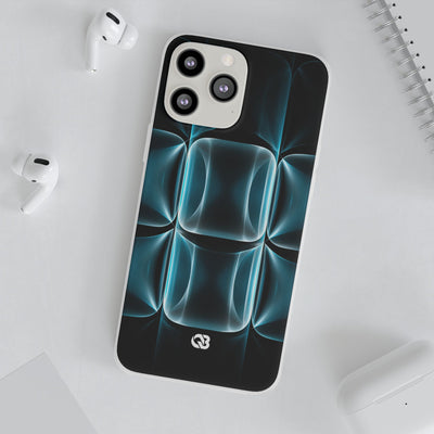 Translucent Cyber Grid · Lite Phone Case for iPhone ·  Teal