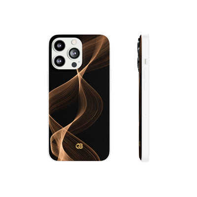 Amber Contour Flow · Lite Phone Case for iPhone ·  Black
