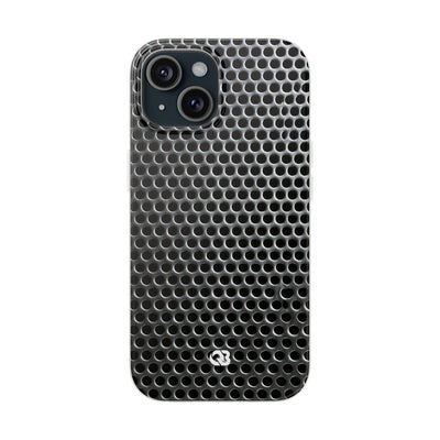 Brushed Perforated Steel · Lite Phone Case for iPhone ·  Silver