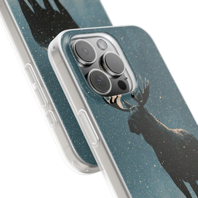 Nordic Boreal Moose · Lite Phone Case for iPhone ·  Blue