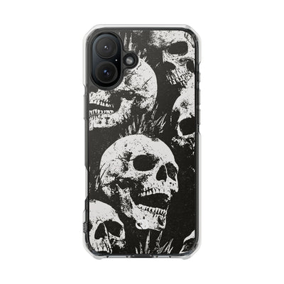 Punk Skull Riot · Clear Impact Magnetic Phone Case for iPhone · Black