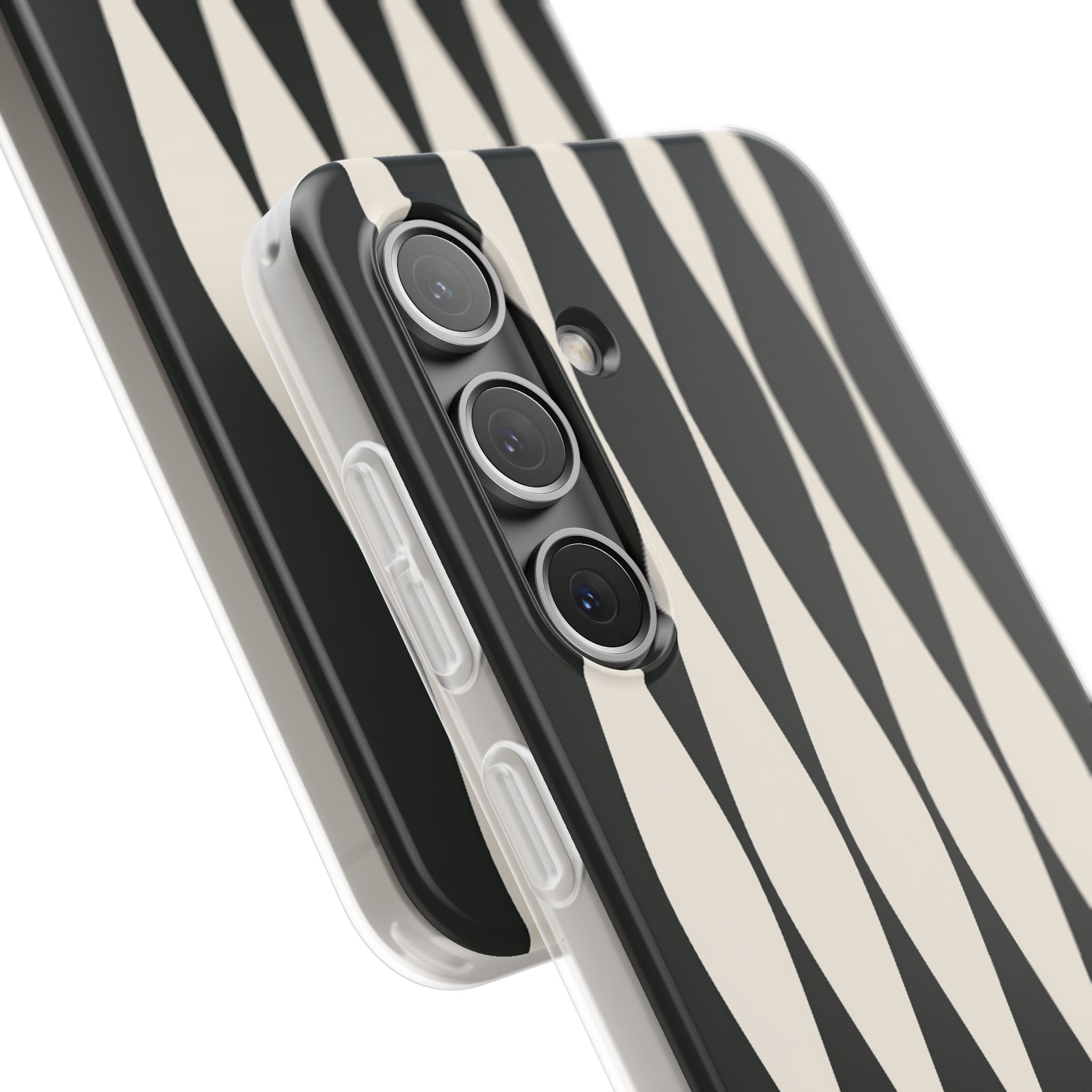 Black Lite Phone Case for Samsung - Ivory Spindle Grid