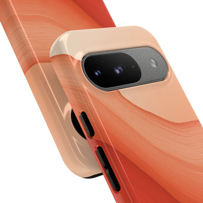 Terracotta Flow · Tough Phone Case for Pixel ·  Orange
