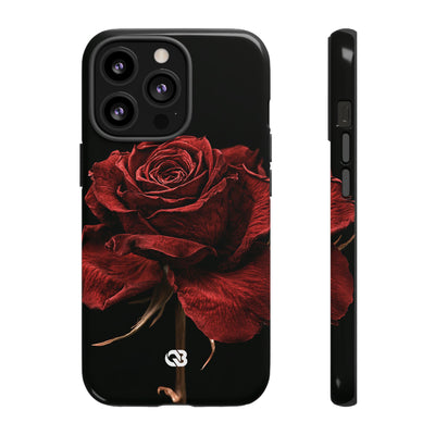 Crimson Noir Rose · Tough Phone Case for iPhone · Black