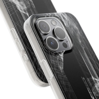 Black Lite Phone Case for iPhone - Ghost Urban Wireframe