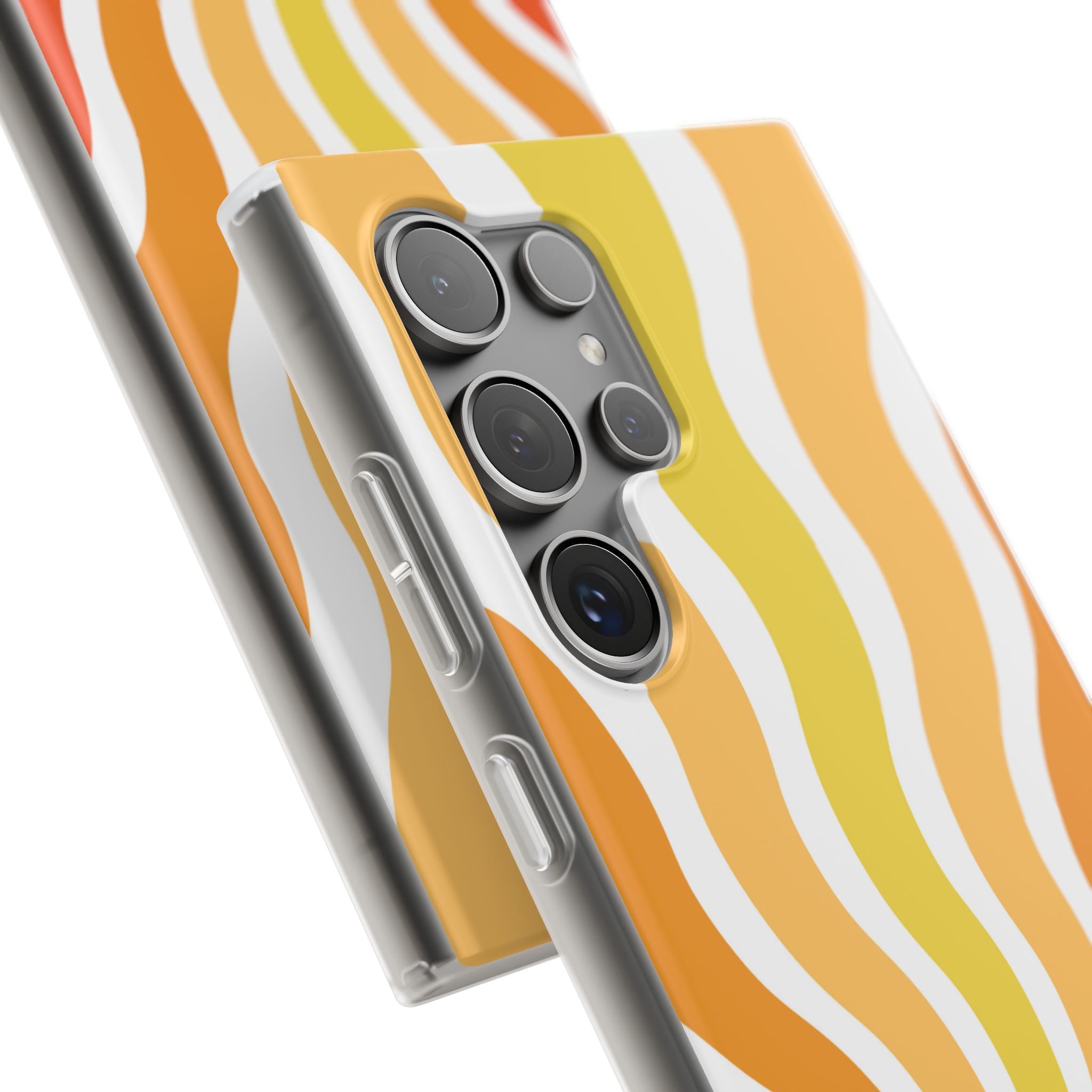 Amber Solar Waves · Soft Phone Case for Samsung