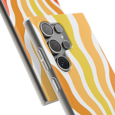 Amber Solar Waves · Soft Phone Case for Samsung