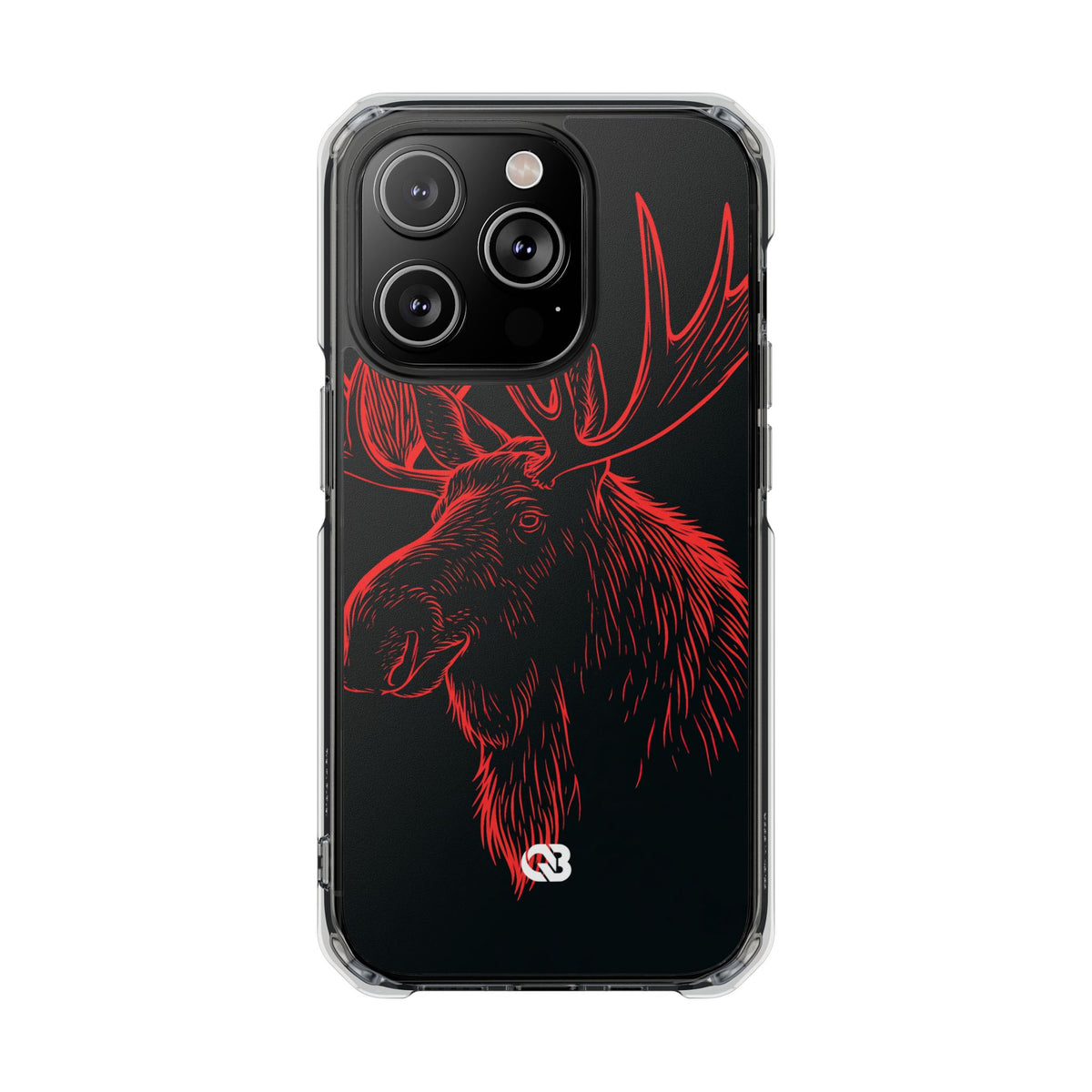 Nordic Elk · Clear Impact Magnetic Phone Case for iPhone · Black