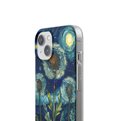 Starry Dandelion Swirl · Soft Phone Case for iPhone