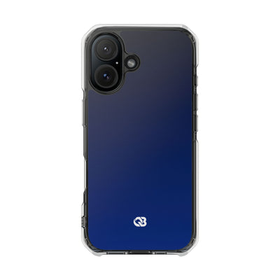 Midnight Cobalt Gradient · Clear Impact Magnetic Phone Case for iPhone · Blue
