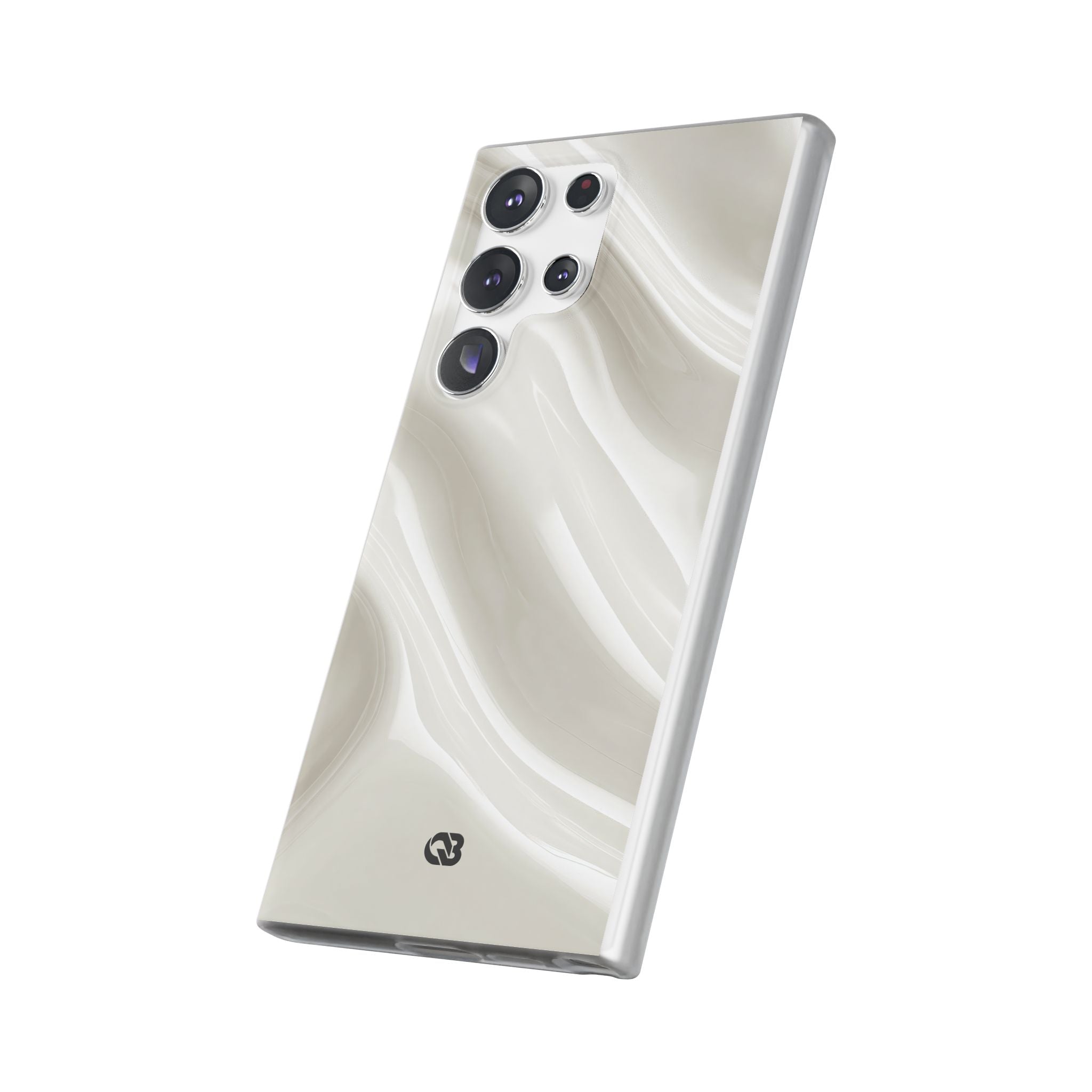 White Lite Phone Case for Samsung - Polished Ivory Wave