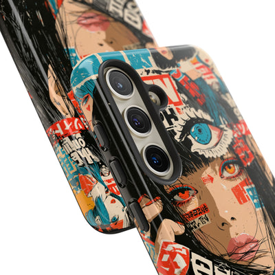 Shibuya Street Collage · Tough Phone Case for Samsung · Red