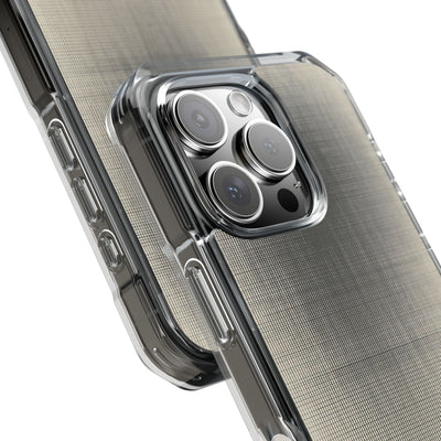 Beige Impact MagSafe Phone Case for iPhone - Carbon Screen Grid