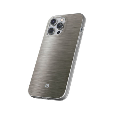 Grey Lite Phone Case for iPhone - Brushed Industrial Steel