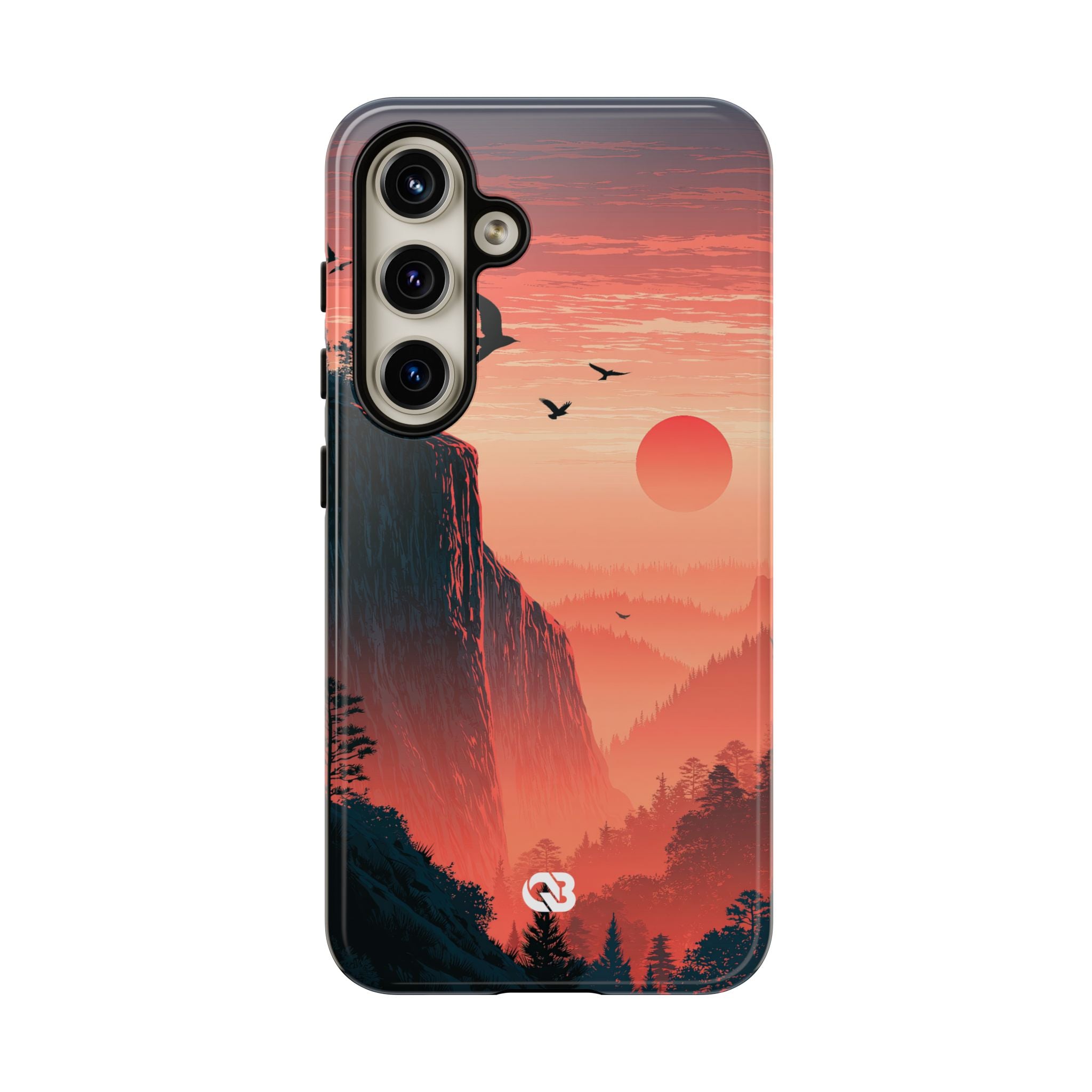 Orange Tough Phone Case for Samsung - Crimson Ridge Flight