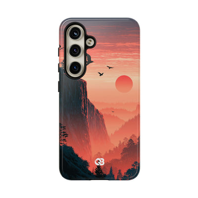 Orange Tough Phone Case for Samsung - Crimson Ridge Flight