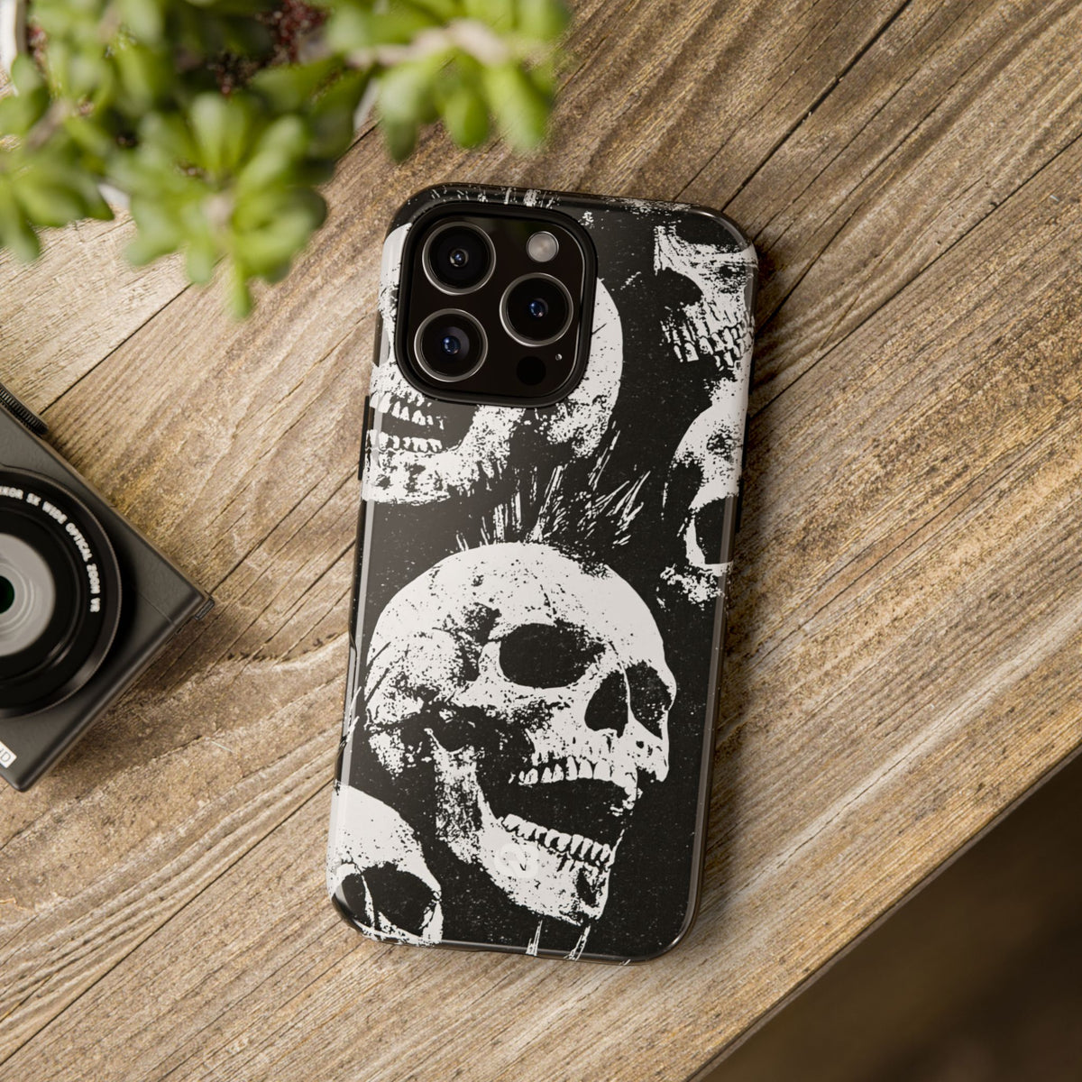 Punk Skull Riot · Tough Phone Case for iPhone · Black
