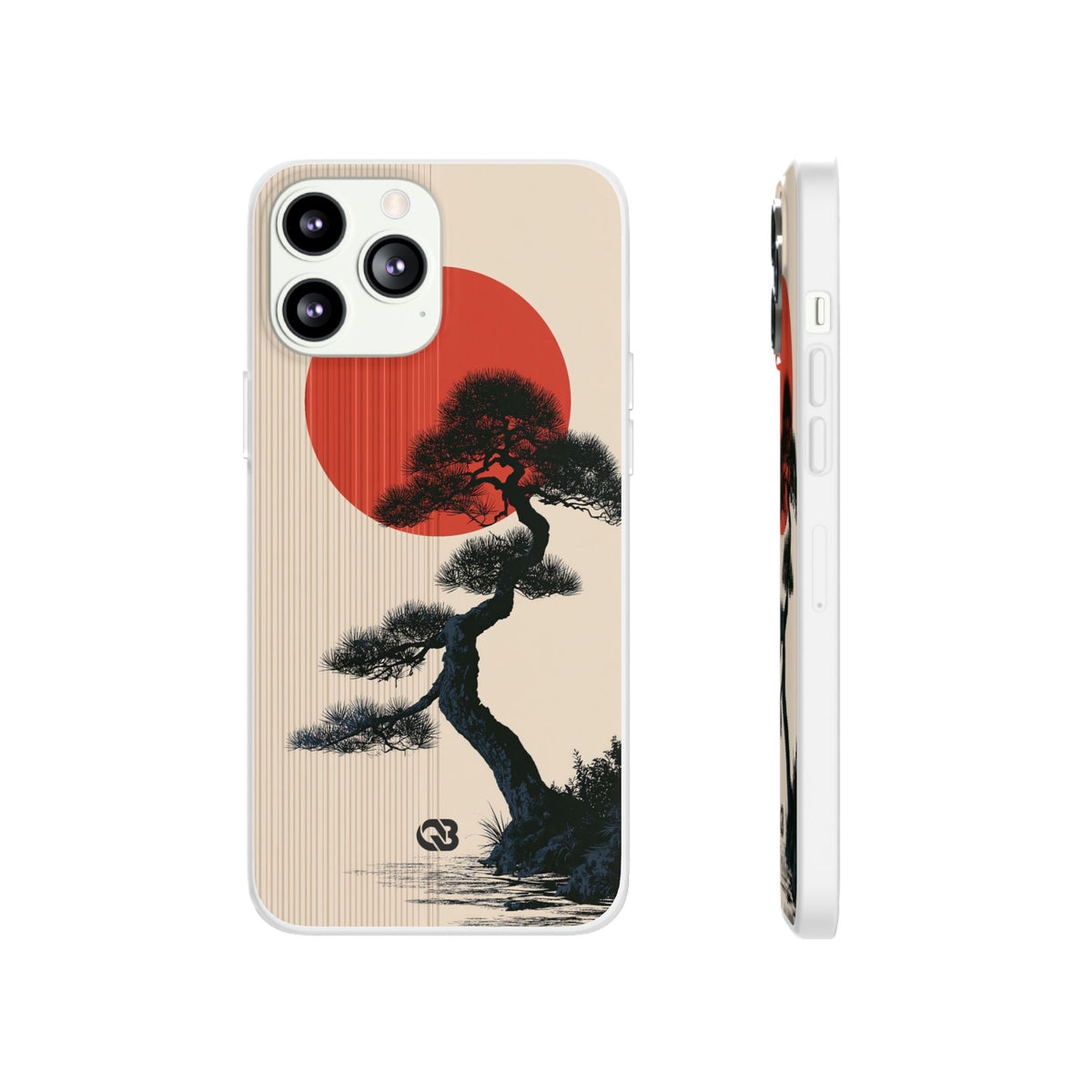 Crimson Sun Bonsai · Lite Phone Case for iPhone ·  Beige