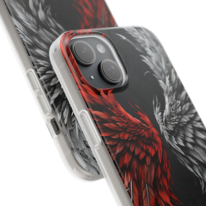 Crimson White Wings iPhone 15 Plus Case - Soft