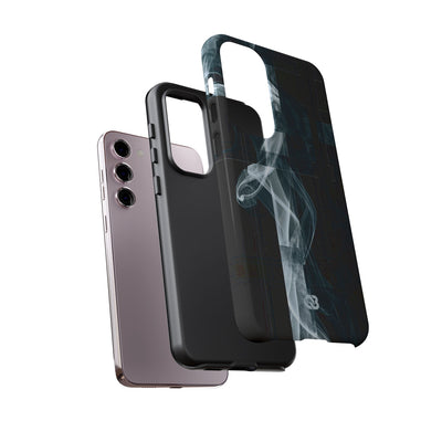 Black Tough Phone Case for Samsung - Arctic Vapor Grid