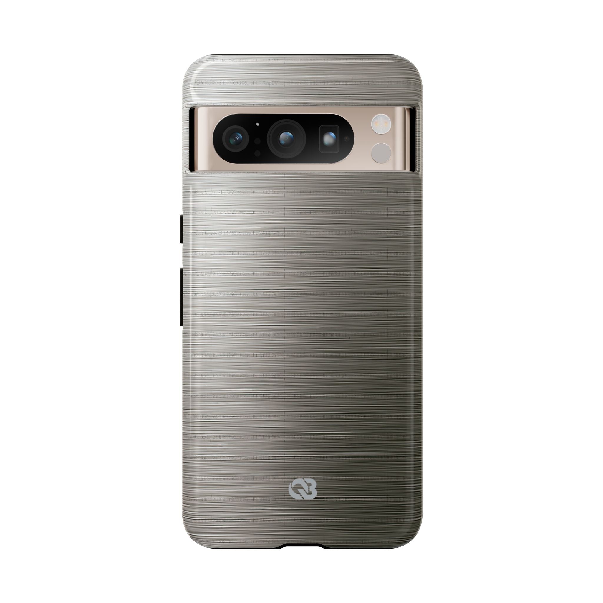 Grey Tough Phone Case for Google Pixel - Brushed Industrial Steel