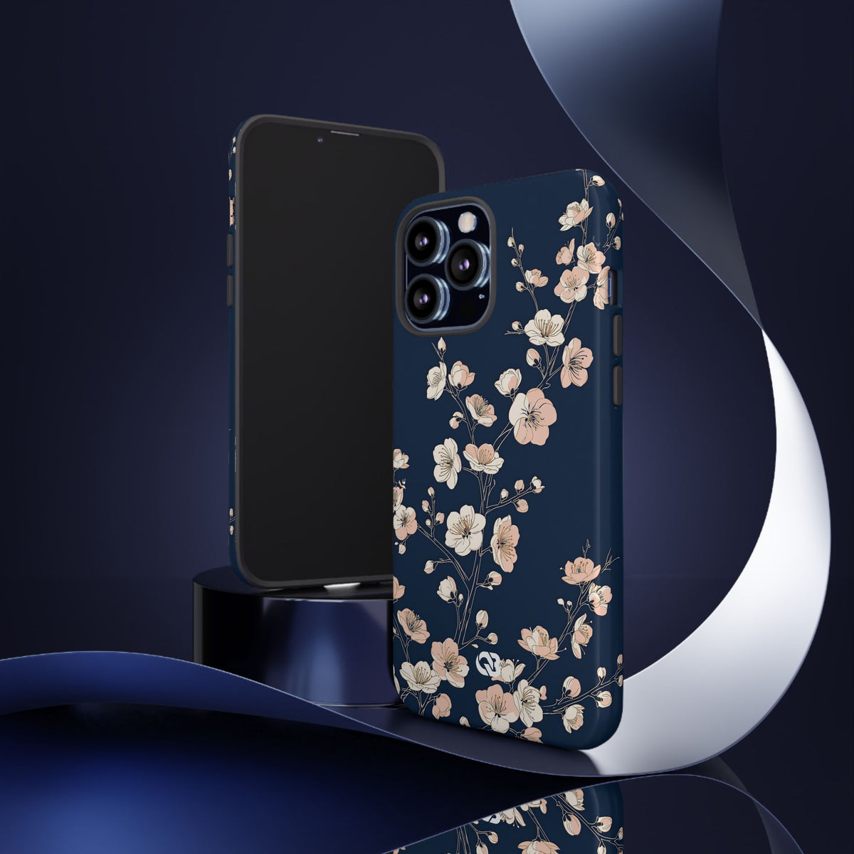 Midnight Plum Blossom · Tough Phone Case for iPhone · Blue