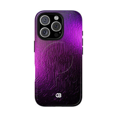 Violet Cyber Circuit · Tough 2.0 Magnetic Phone Case for iPhone · Purple
