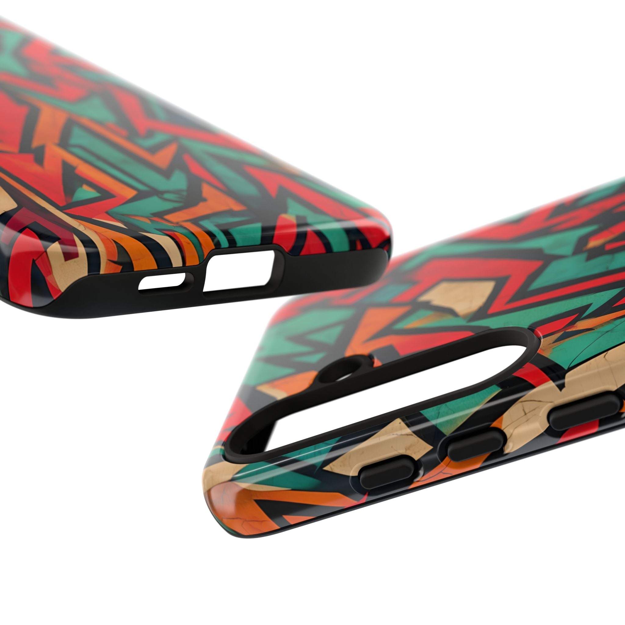 Jagged Teal Static · Tough Phone Case for Samsung