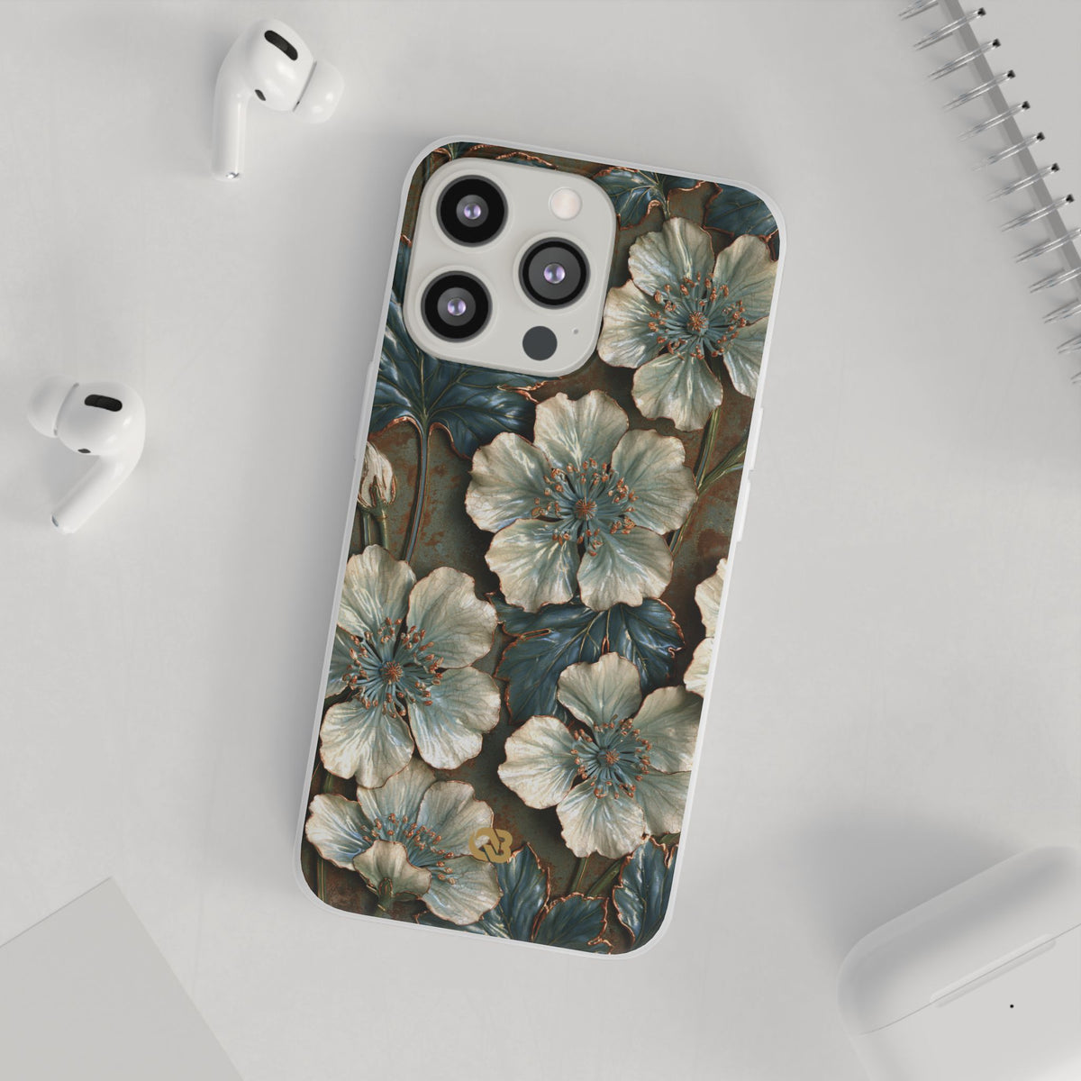 Gilded Blossom Reverie · Lite Phone Case for iPhone ·  Teal