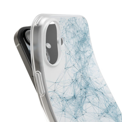 Blue Lite Phone Case for iPhone - Glacial Neural Web