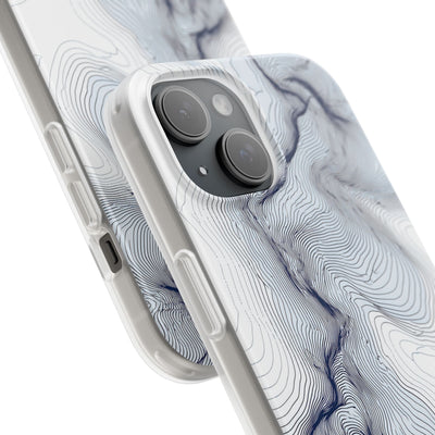 White Lite Phone Case for iPhone - Nordic Ridge Topo