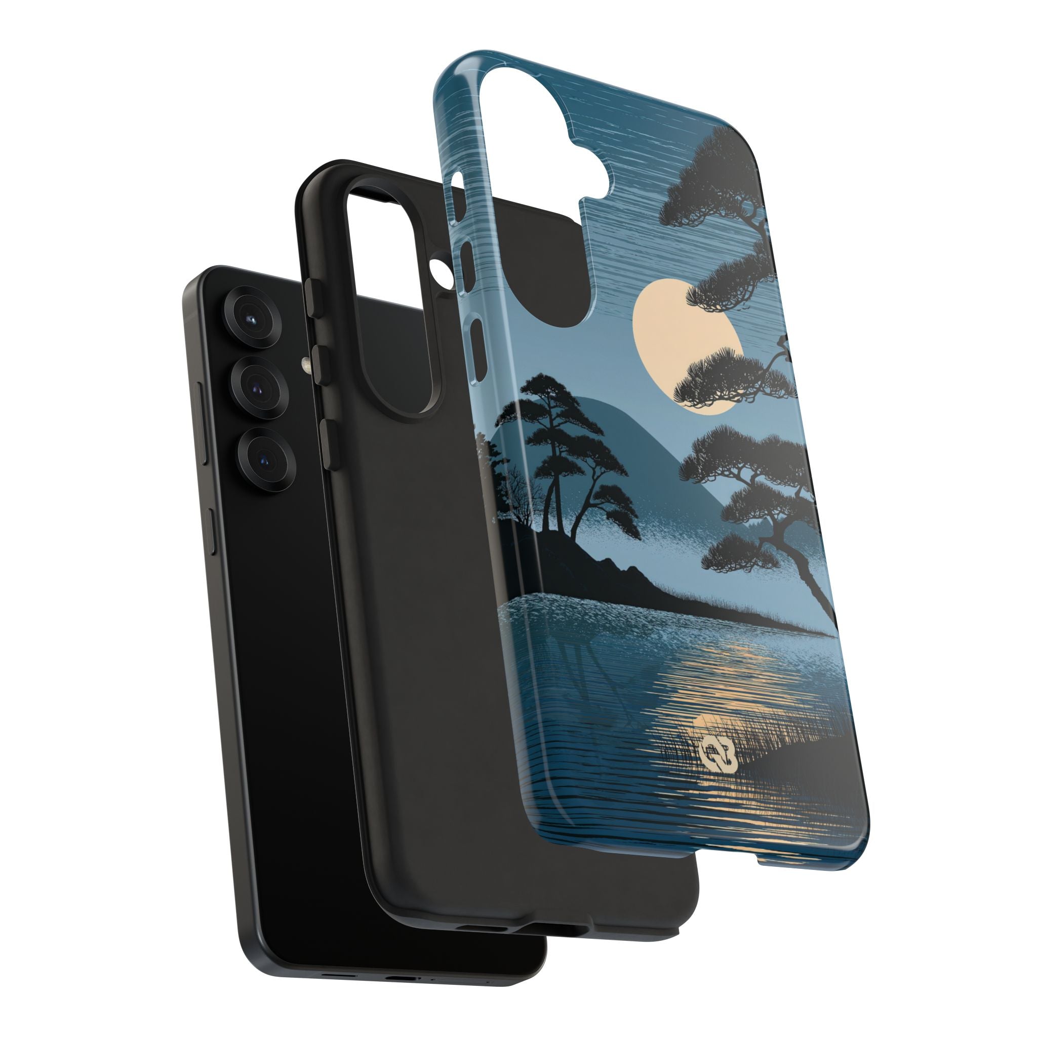 Blue Tough Phone Case for Samsung - Midnight Kyoto Pine