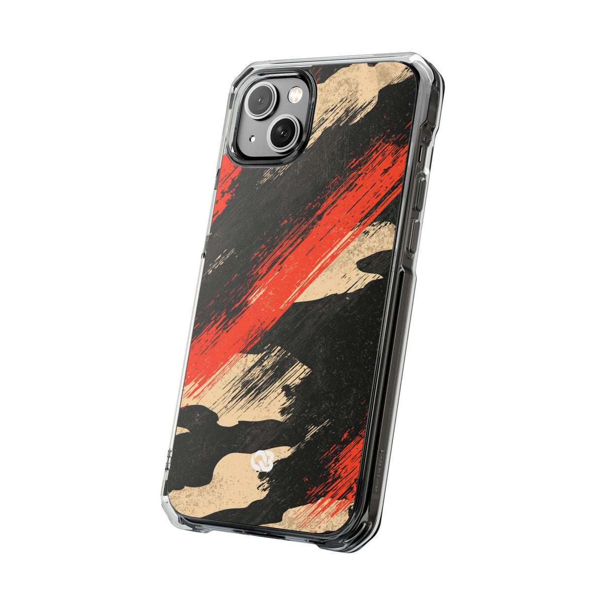 Urban Slash Camo · Clear Impact Magnetic Phone Case for iPhone · Black