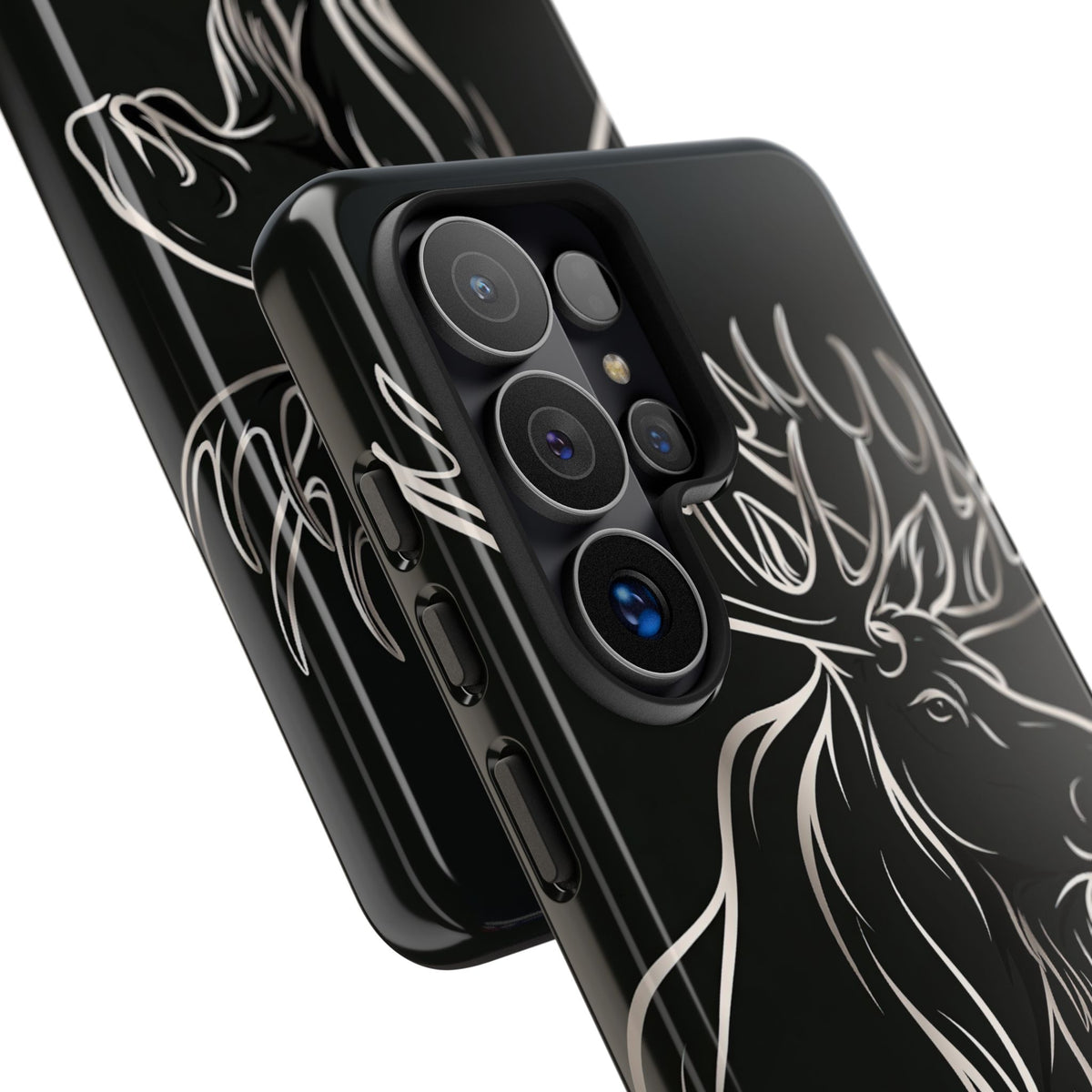 Nordic Moose Contour · Tough Phone Case for Samsung · Black