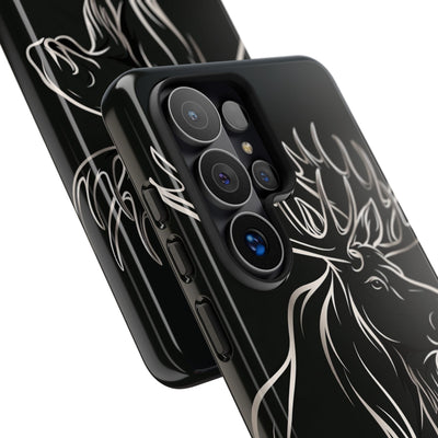 Nordic Moose Contour · Tough Phone Case for Samsung · Black