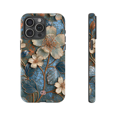 Gilded Blossom Reverie · Tough Phone Case for iPhone · Teal