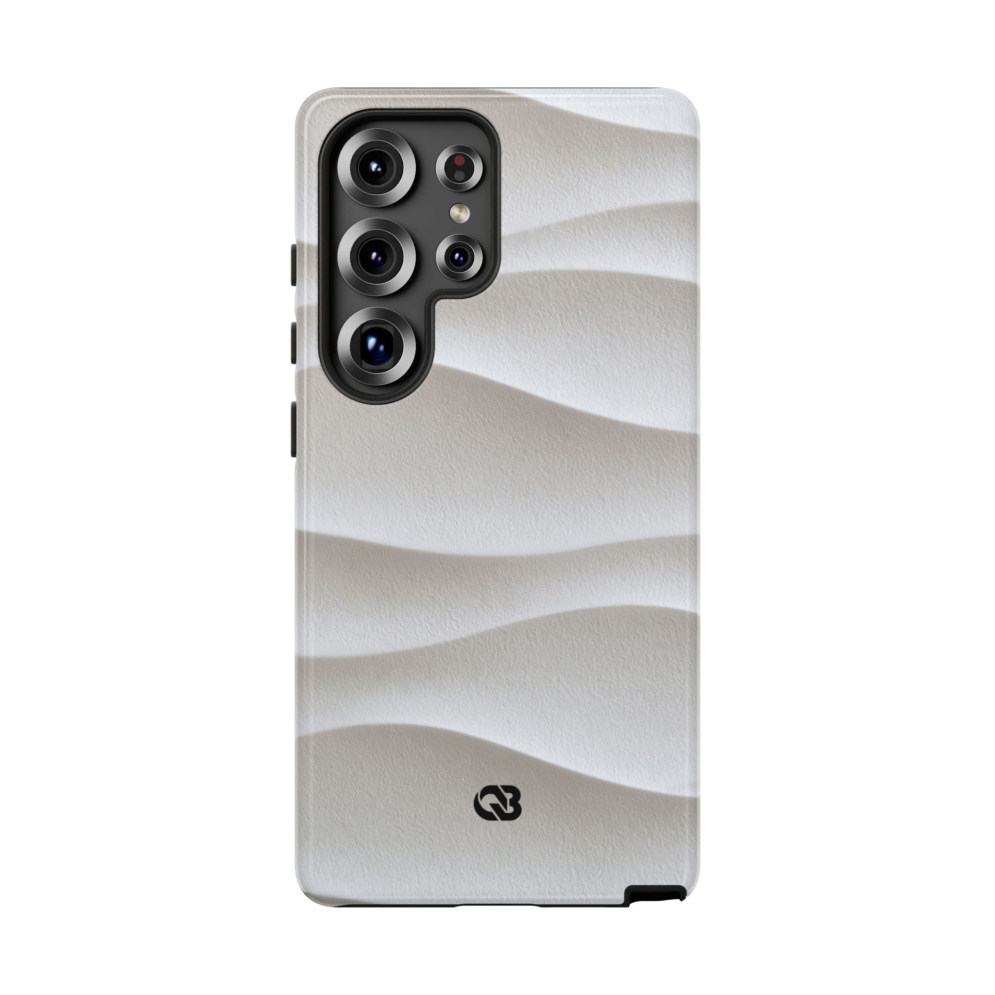 White Tough Phone Case for Samsung - Arctic Flow Ridges