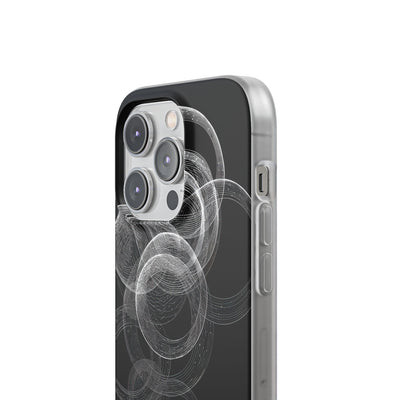 Black Lite Phone Case for iPhone - Kinetic Wireframe Orbit