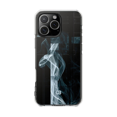 Black Impact MagSafe Phone Case for iPhone - Arctic Vapor Grid