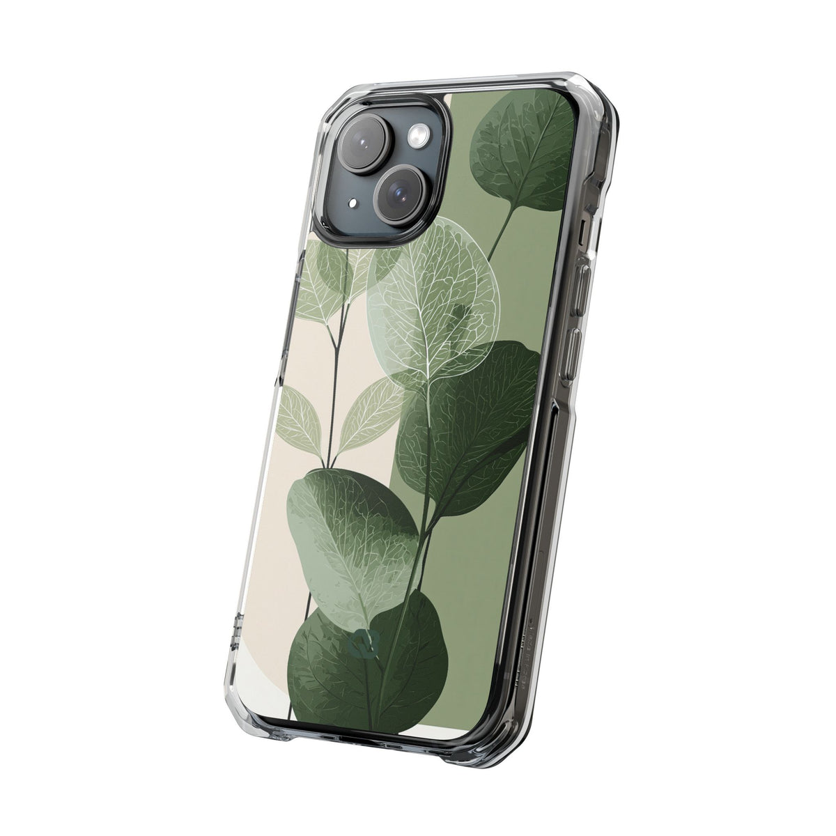 Layered Eucalyptus Study · Clear Impact Magnetic Phone Case for iPhone ·  Green